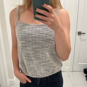 LOFT Black and White Knit Camisole